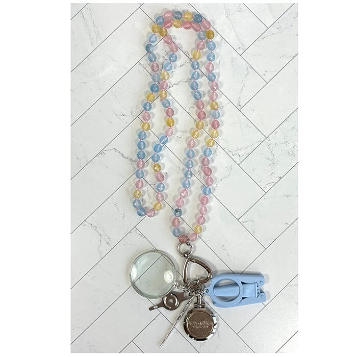 Gemstone Chatelaine Necklace - Pastel Victoria Whitson Needlepoint