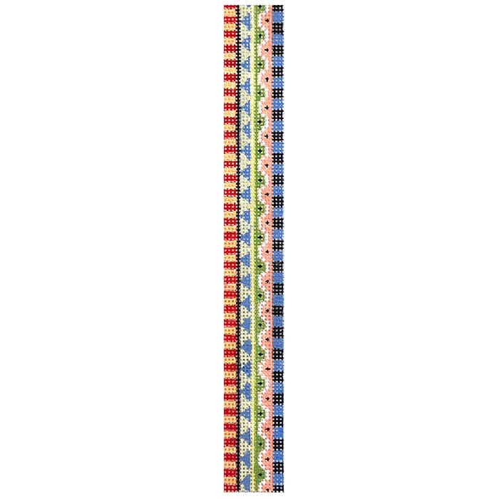 Geo Stripe, Key Fob Painted Canvas Susan Roberts Needlepoint Designs Inc. - 1