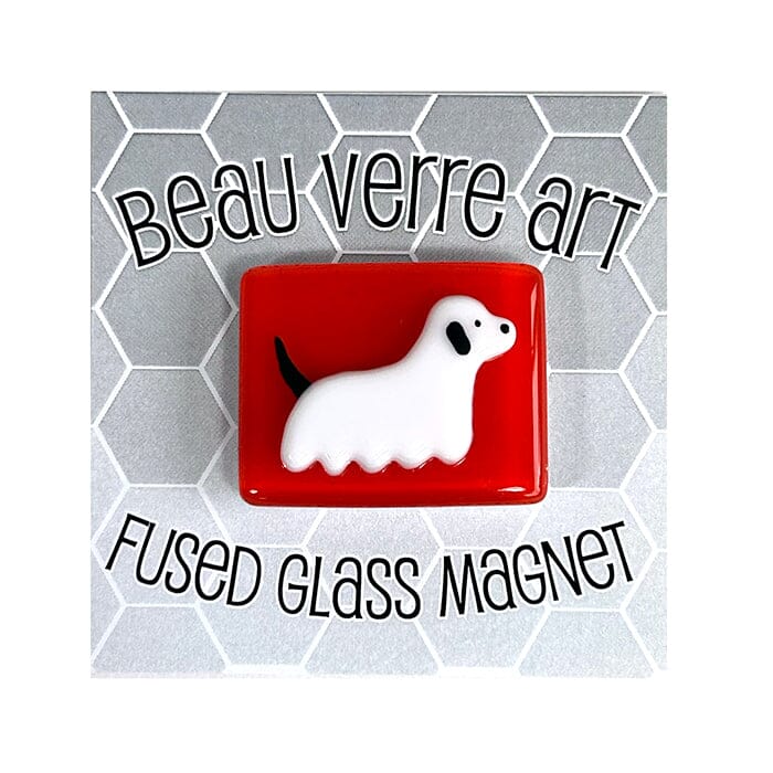 Ghost Dog Fused Glass Needleminder Accessories Beau Verre Art