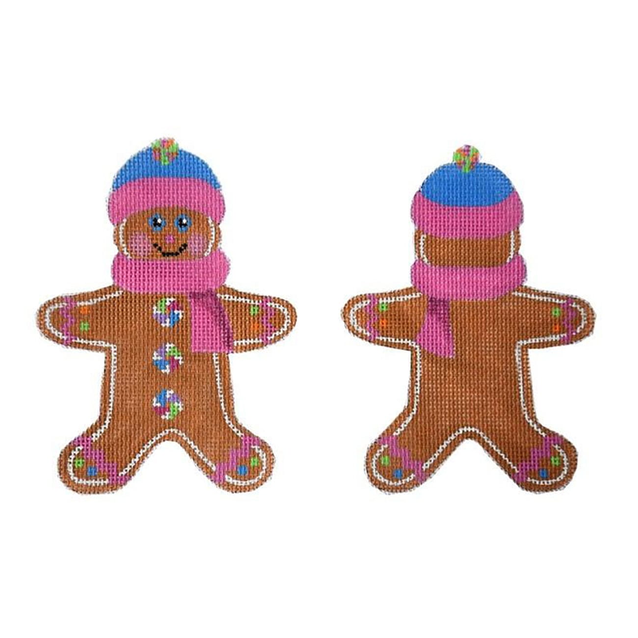 Gingerbread Boy Front & Back Painted Canvas Pepperberry Designs - 1