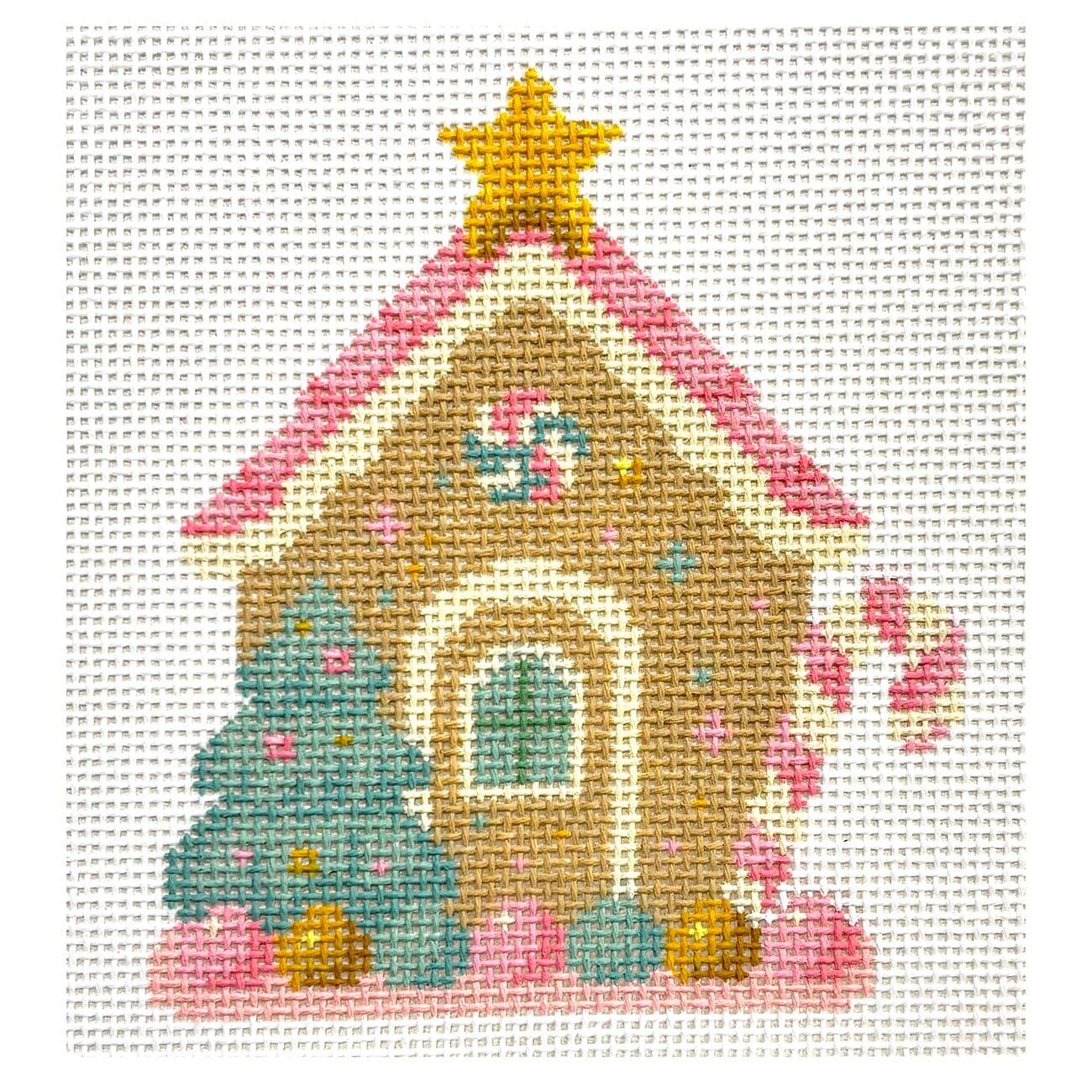 Gingerbread House Painted Canvas Arden Gray Co. - 1