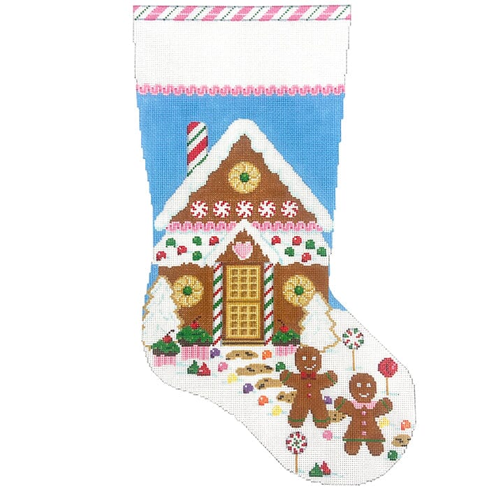 Gingerbread House, Stocking Painted Canvas Susan Roberts Needlepoint Designs Inc. - 1