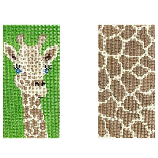 Giraffe Double Eyeglass Case on 13 Painted Canvas J. Child Designs 
