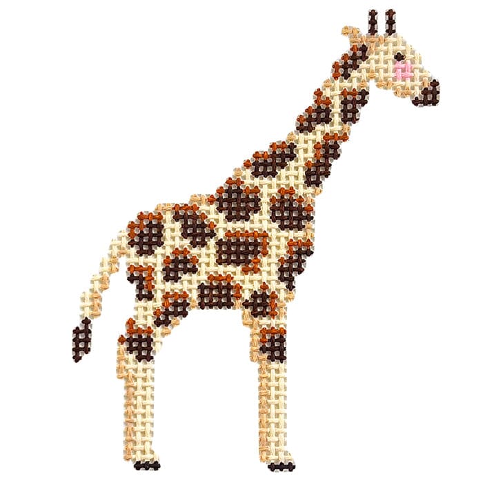 Giraffe Safari Animals Painted Canvas Spellbound Stitchery - 1