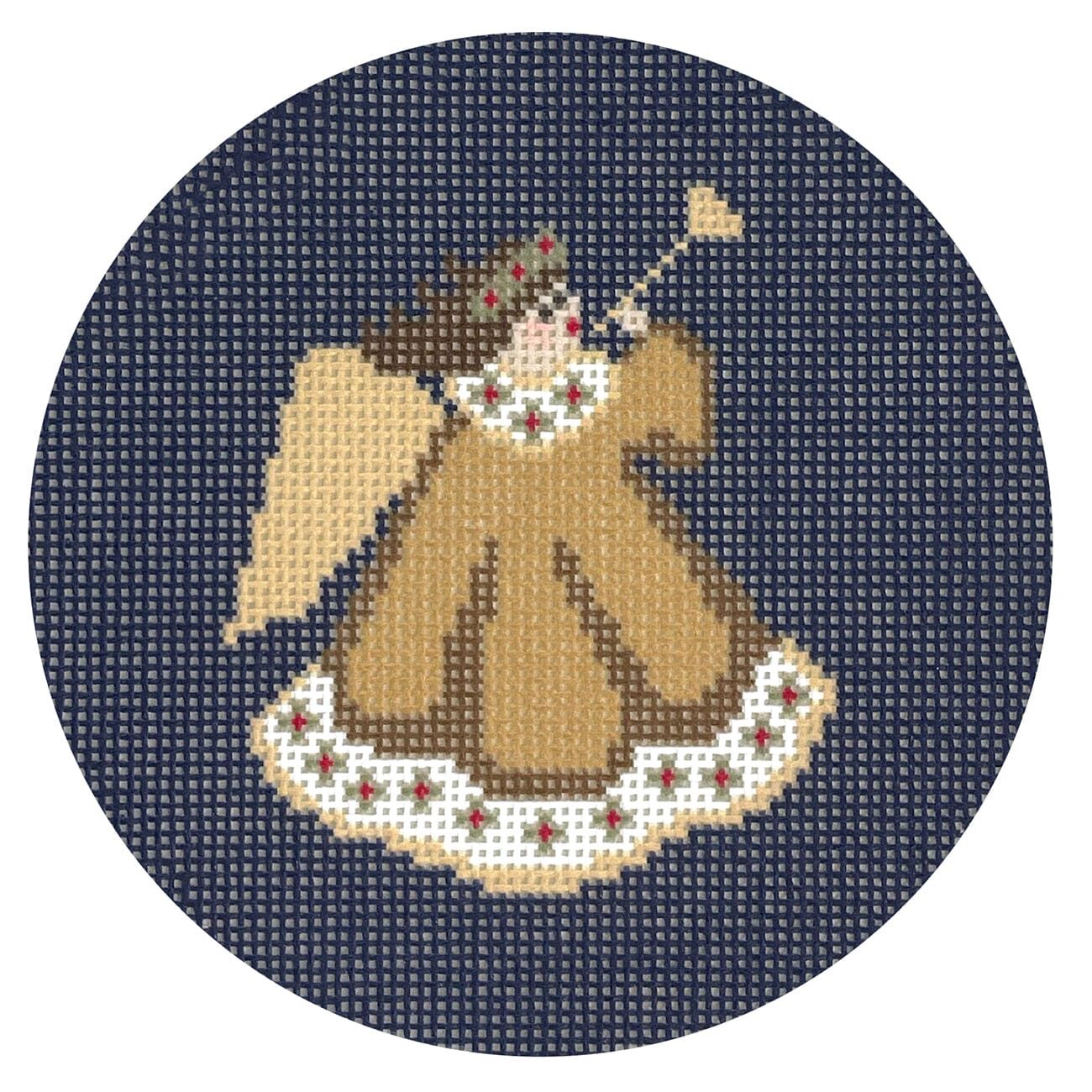 Gloria Angel, Golden Round Painted Canvas KCN Designers - 1