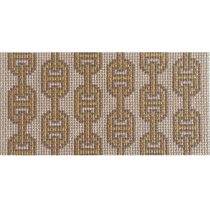 Gold Links 3x6 Painted Canvas Goodpoint Needlepoint - 1