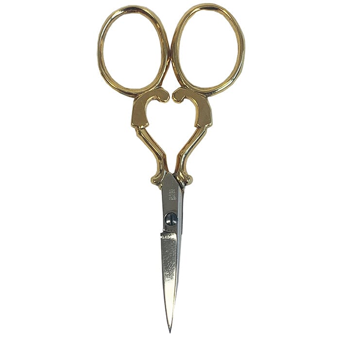 Gold Plated 3.5" Heart Scissors Accessories Fleur de Paris - 1