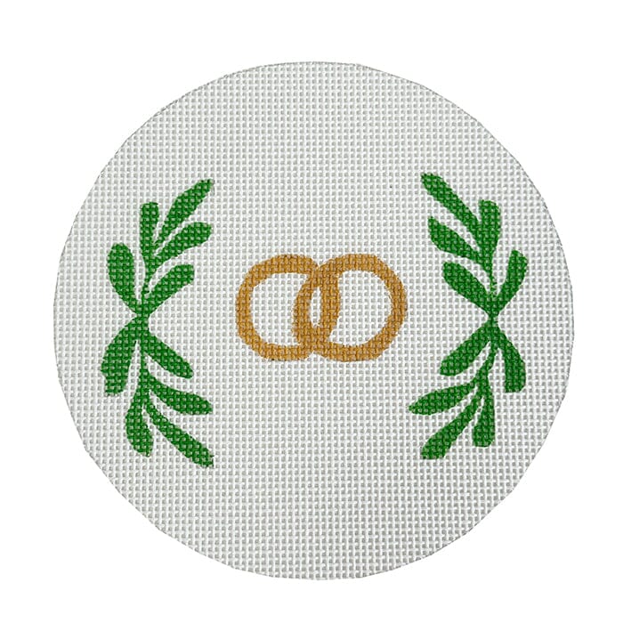 Gold Wedding Rings Painted Canvas KCN Designers