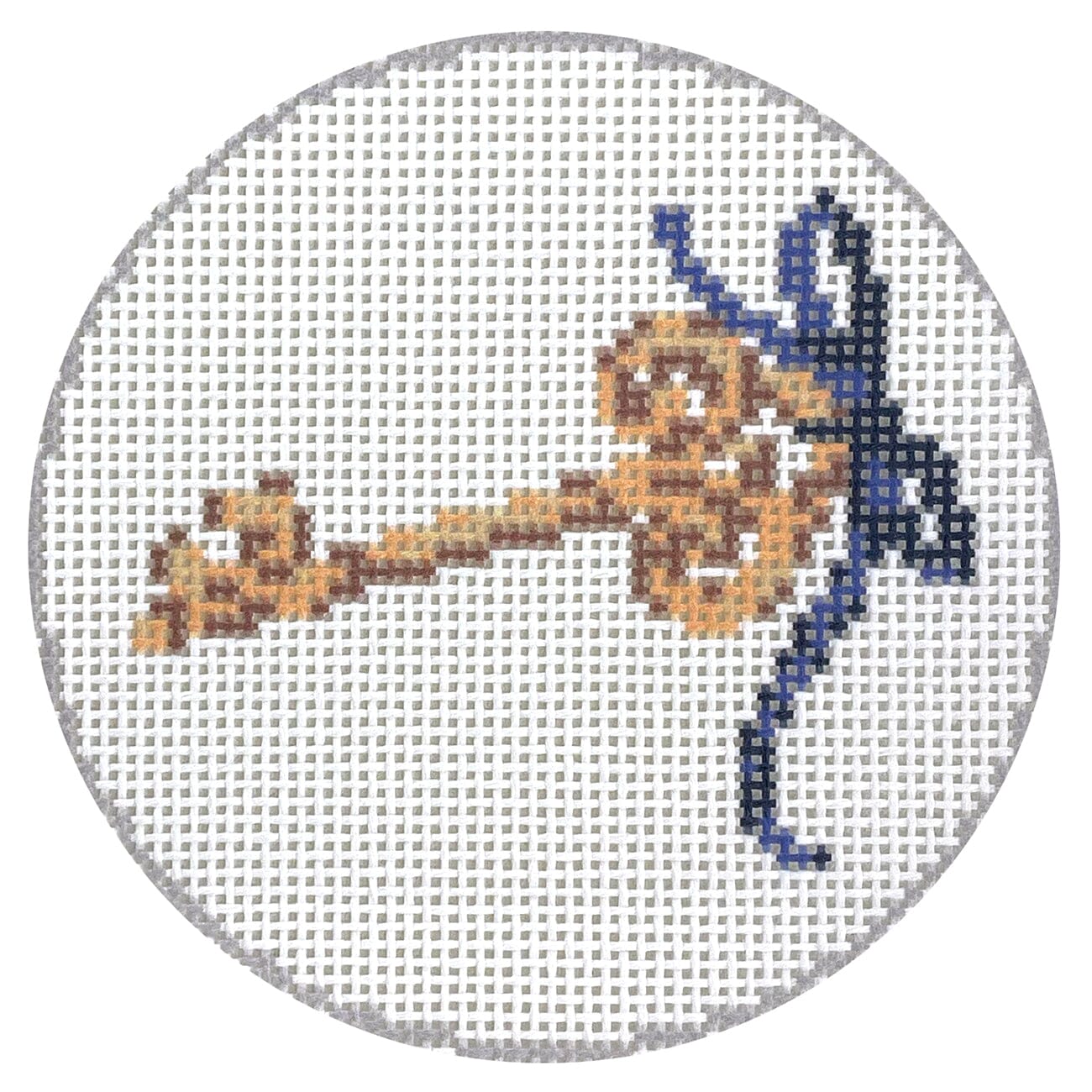 Golden Key Round Painted Canvas KCN Designers - 1