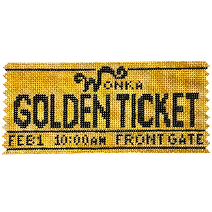 Golden Ticket Painted Canvas NDLPT Designs