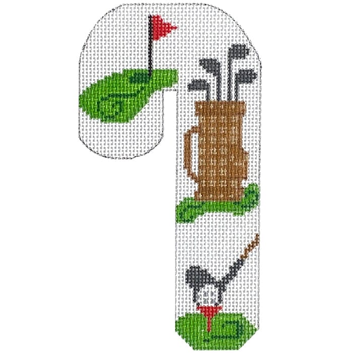 Golf Candy Cane No Background Painted Canvas Danji Designs - 1