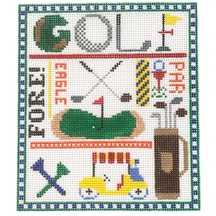 Golf Teenie Painted Canvas The Meredith Collection - 1