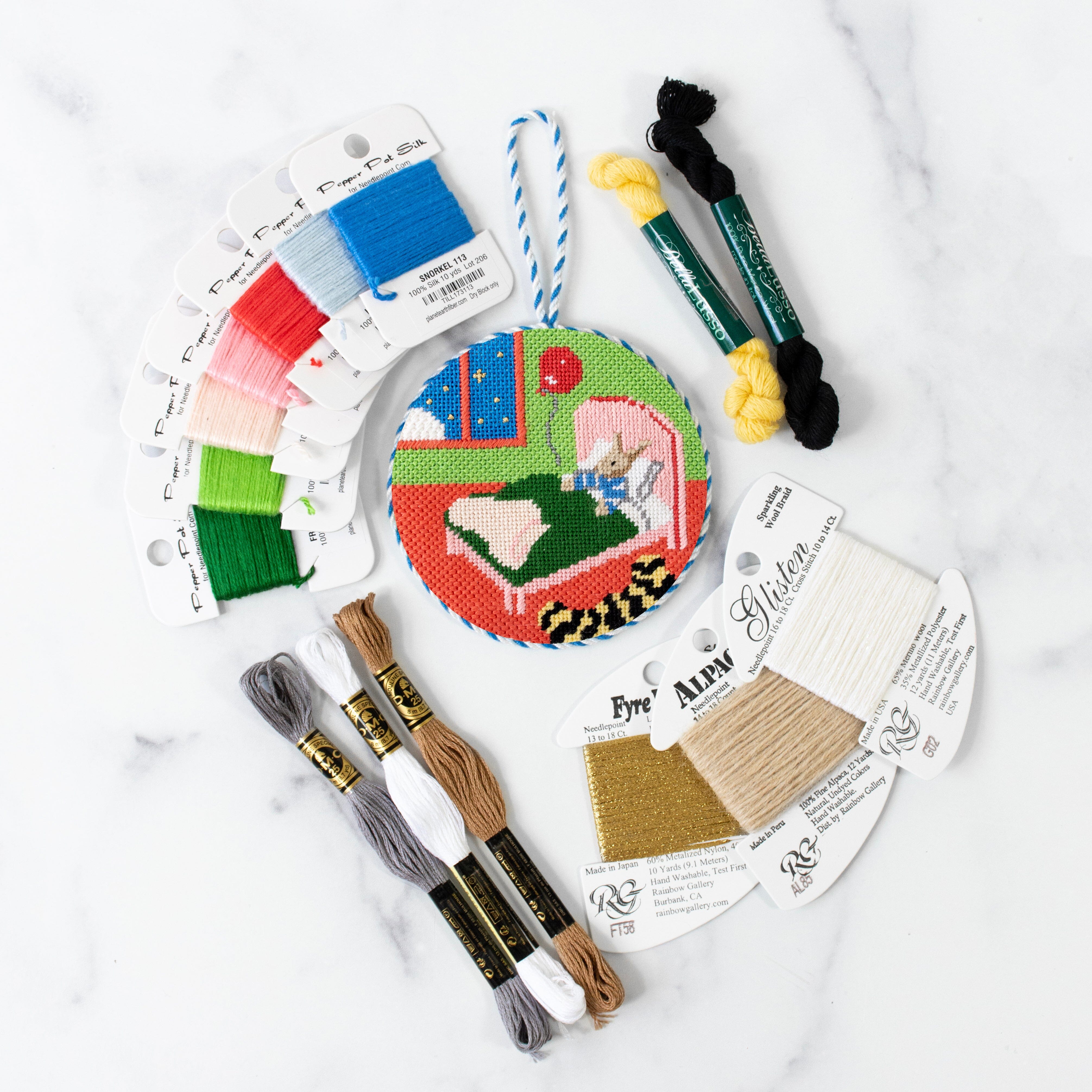 Goodnight Moon Bunny in Bed Ornament Kit Kits Silver Needle