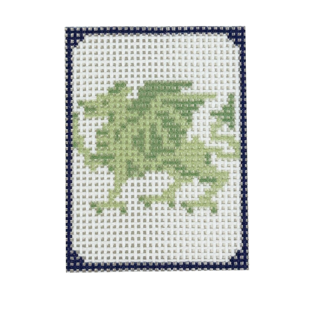 Green Dragon Mahjong Tile Painted Canvas Maura Nolan Designs