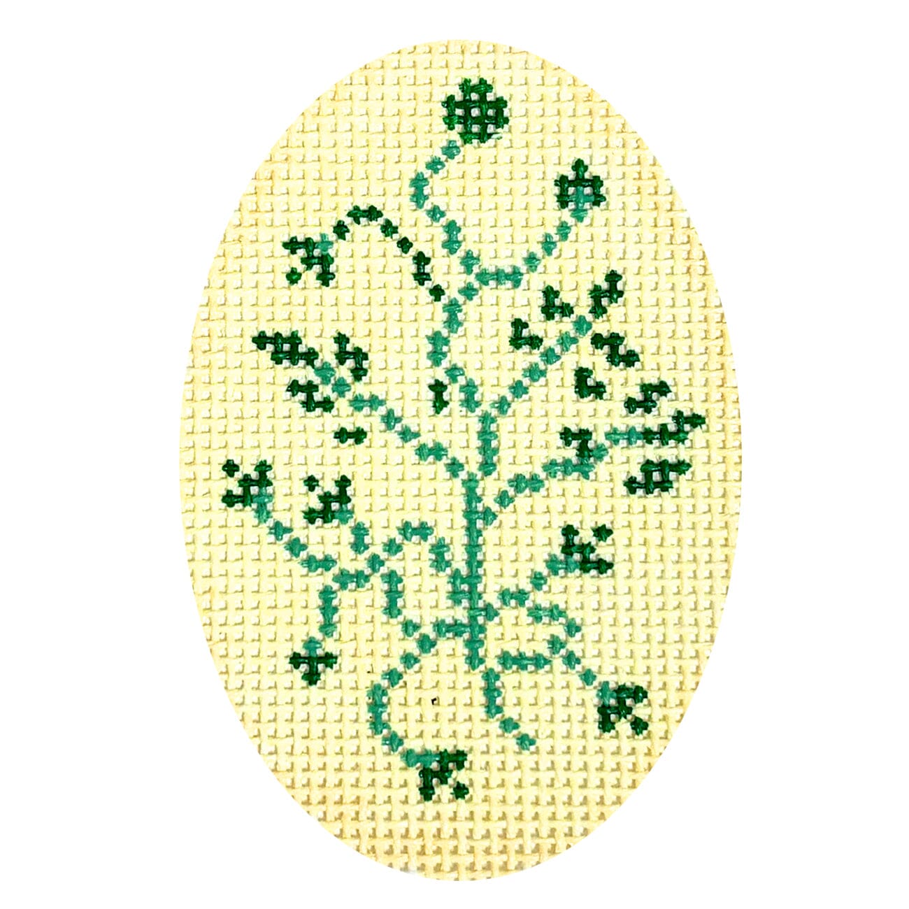 Green Ivy Egg Painted Canvas Camilla Moss - 1