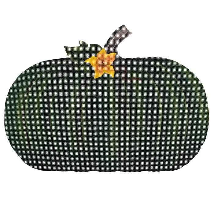 Green Pumpkin Painted Canvas Pepperberry Designs - 1
