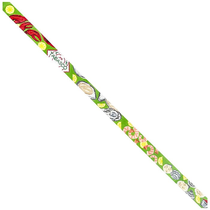 Green Raw Bar Belt Painted Canvas Ann Kaye Studio - 1