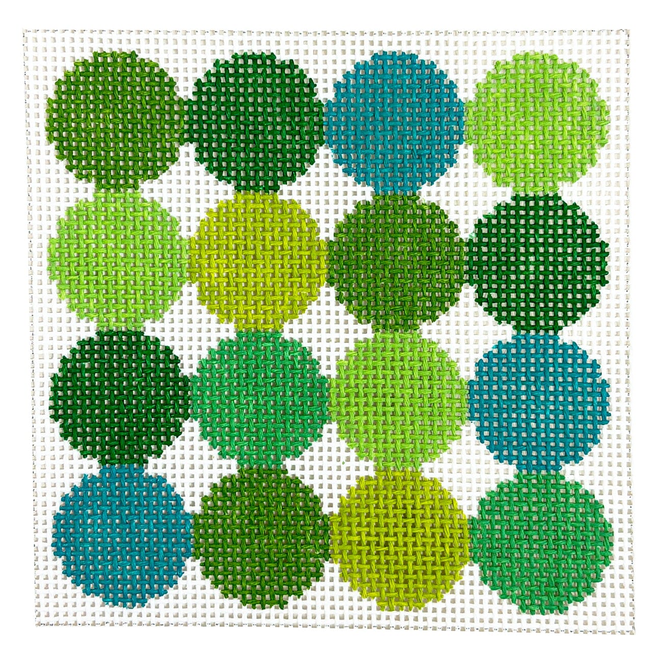 Green Sampler 5x5 Painted Canvas Elizabeth Crane Swartz Designs - 1