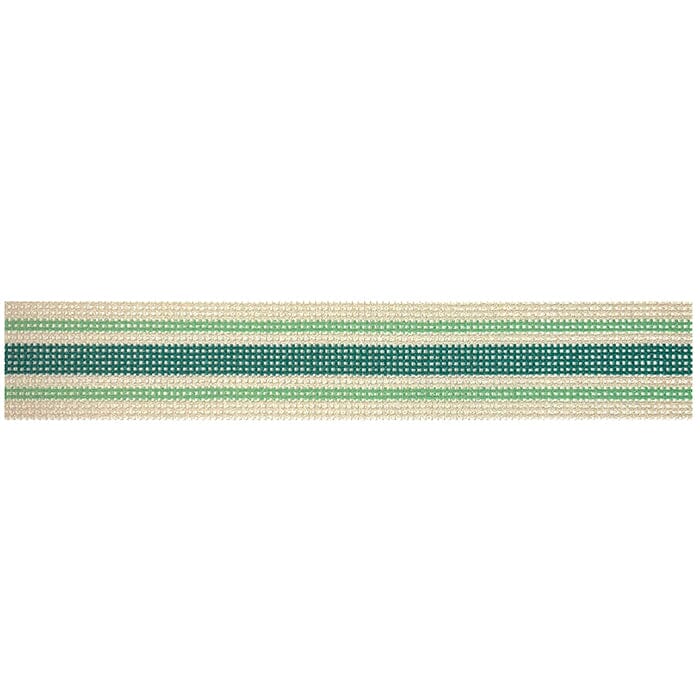 Green Stripe Key Fob Printed Canvas Two Sisters Needlepoint