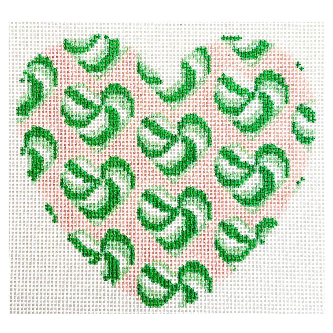 Green Valentine Mint Heart Painted Canvas KCN Designers - 1