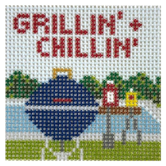 Grillin' + Chillin' Painted Canvas Ann Kaye Studio - 1
