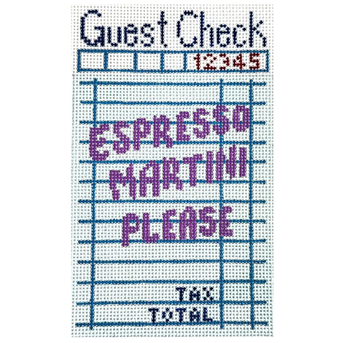 Guest Check Espresso Martini Please Painted Canvas NDLPT Designs - 1