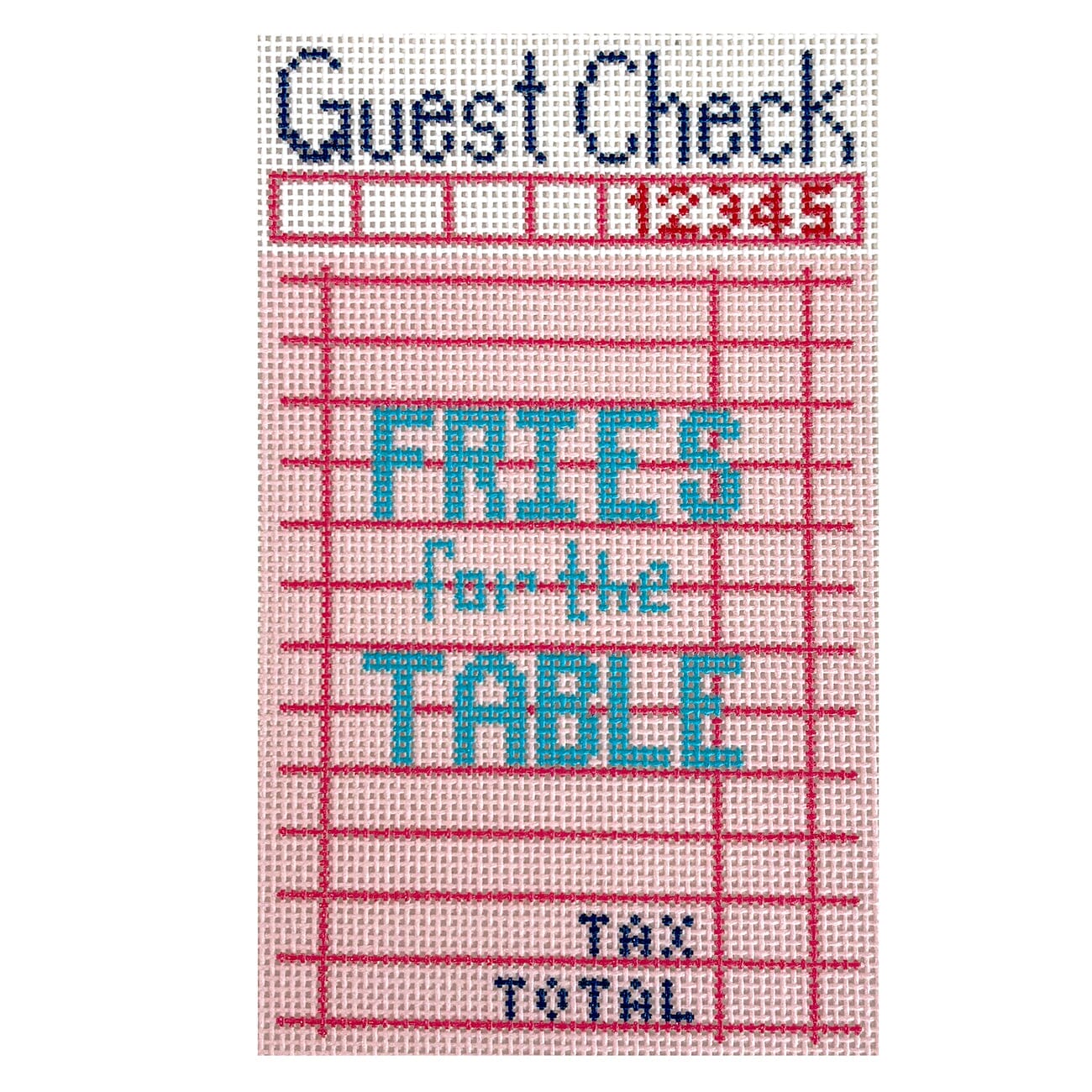Guest Check Fries for the Table Painted Canvas Mopsey Designs - 1
