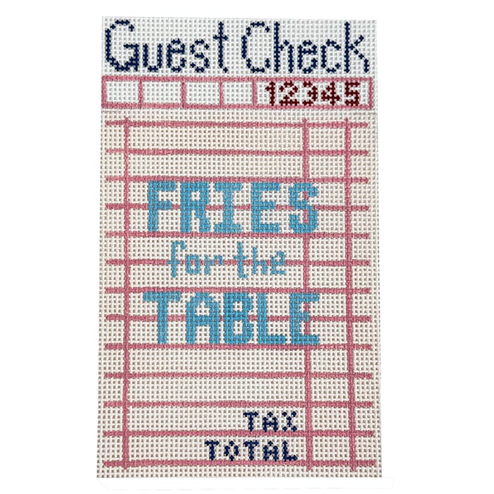 Guest Check - Fries for the Table Painted Canvas NDLPT Designs