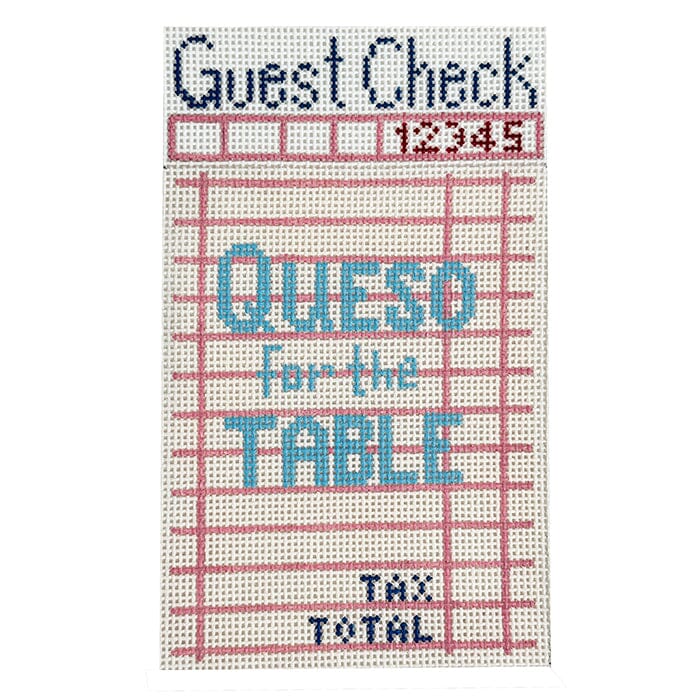 Guest Check Queso for the Table Painted Canvas NDLPT Designs - 1