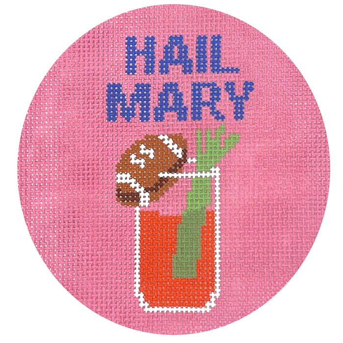Hail Mary Football Sports Coaster Painted Canvas Atlantic Blue Canvas - 1