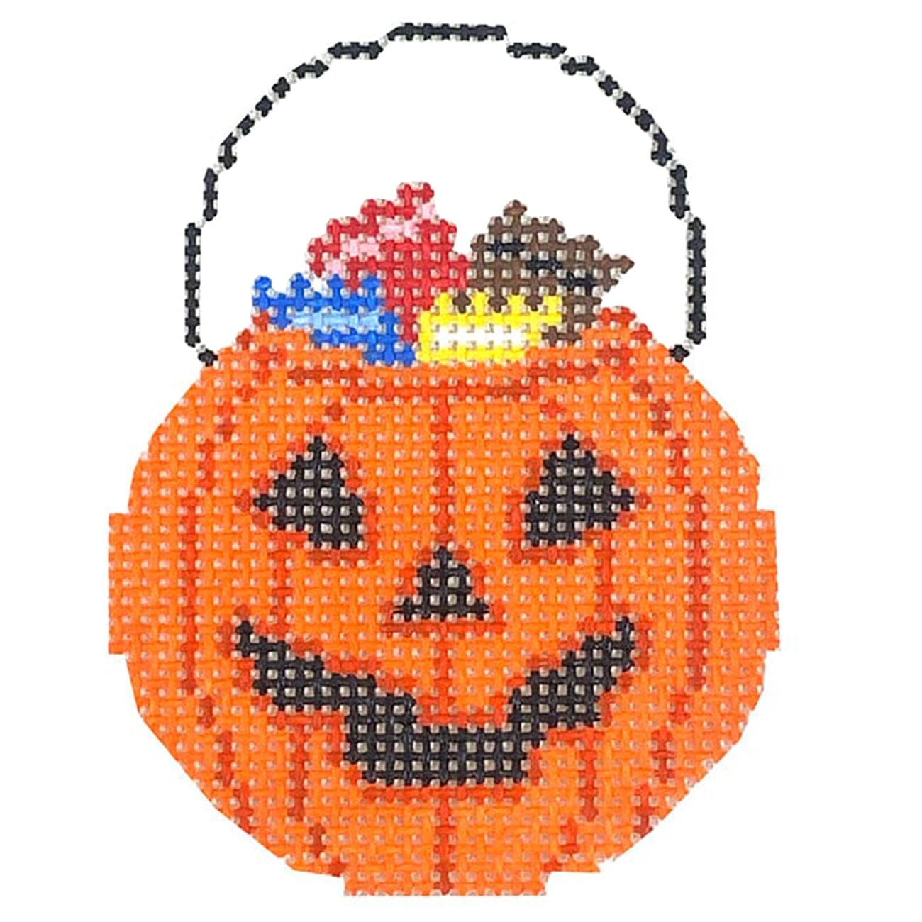 Halloween Pumpkin Basket Painted Canvas Morgan Julia Designs - 1