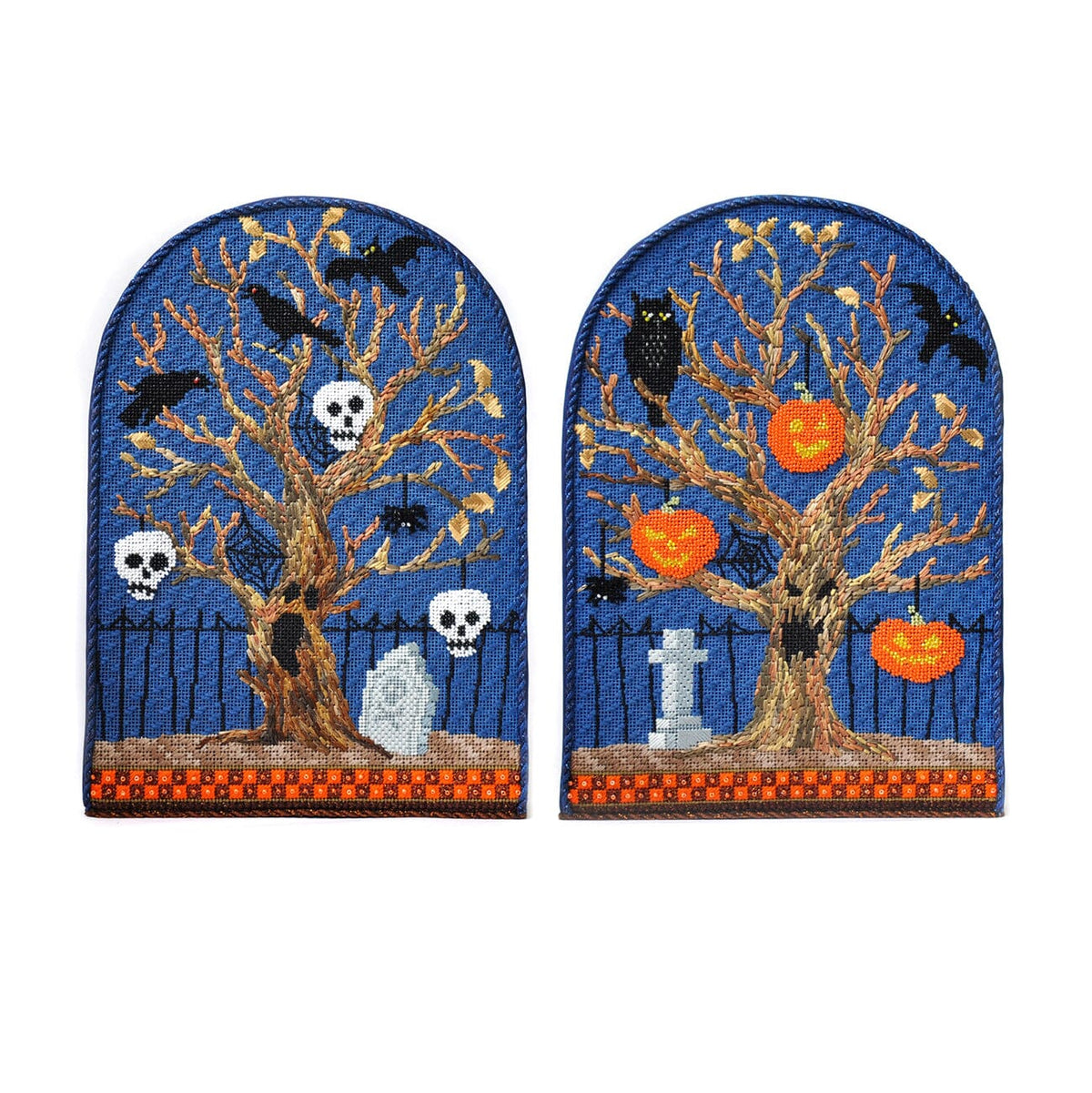 Halloween Series Spooky Trees Bundle Painted Canvas Kirk & Bradley Bundle Pumpkins & Skeletons Canvases - 1