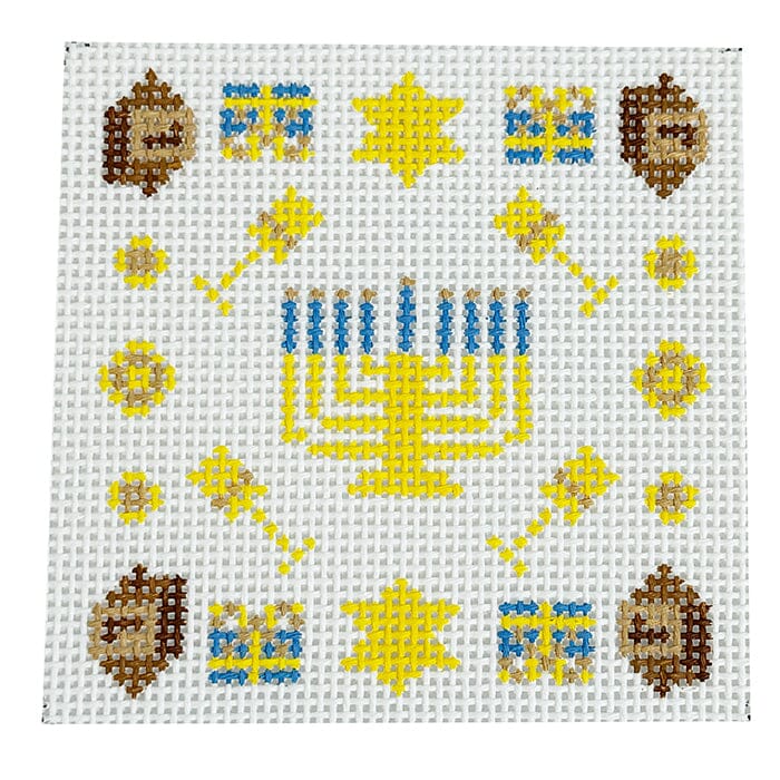 Hanukkah Mini Painted Canvas Atlantic Blue Canvas - 1