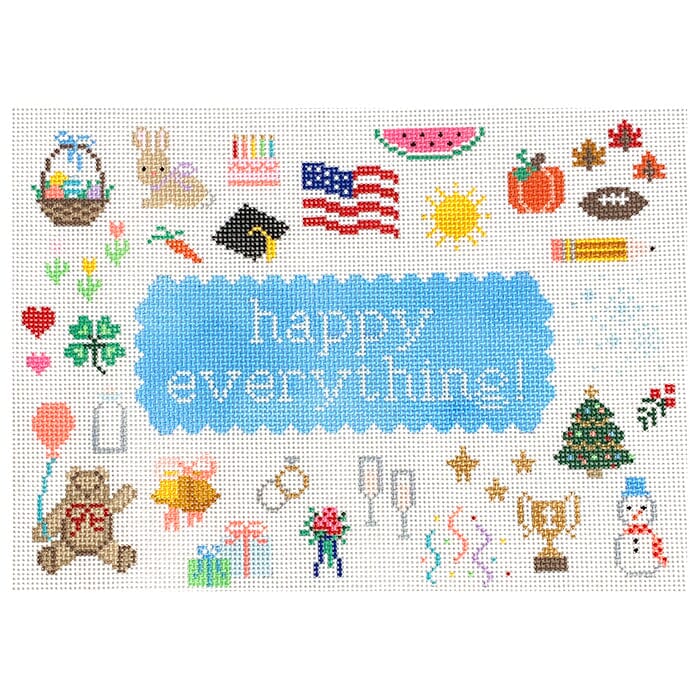 Happy Everything! Painted Canvas Le Point Studio - 1
