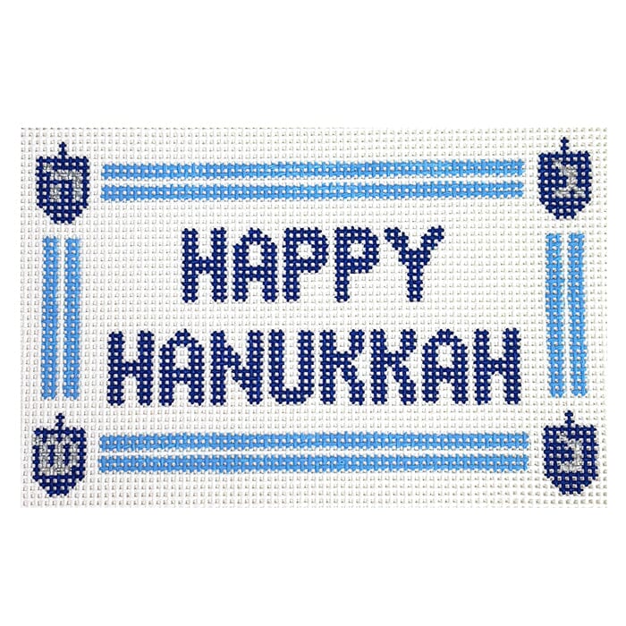 HAPPY HANUKKAH Canvas Painted Canvas Goodpoint Needlepoint - 1