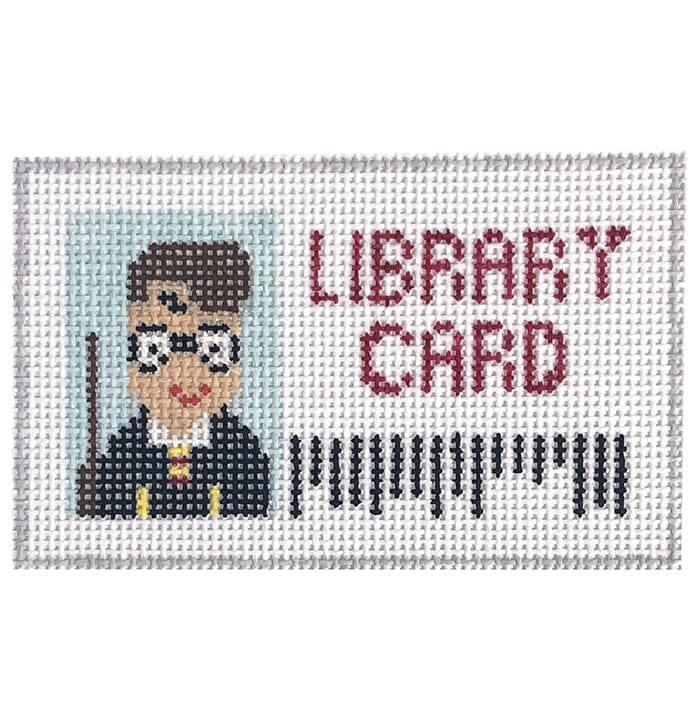 Harry Wizard Library Card Painted Canvas Atlantic Blue Canvas - 1