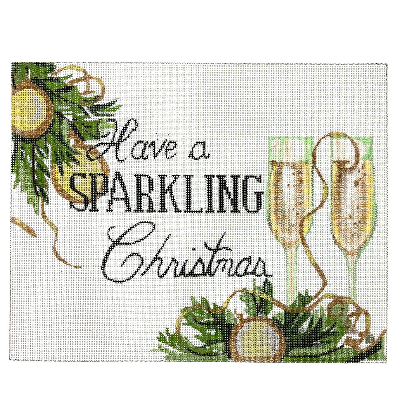 Have a Sparkling Christmas Painted Canvas The Gingham Stitchery - 1