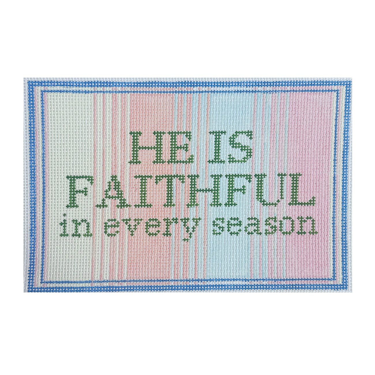 He is Faithful Painted Canvas Atlantic Blue Canvas - 1
