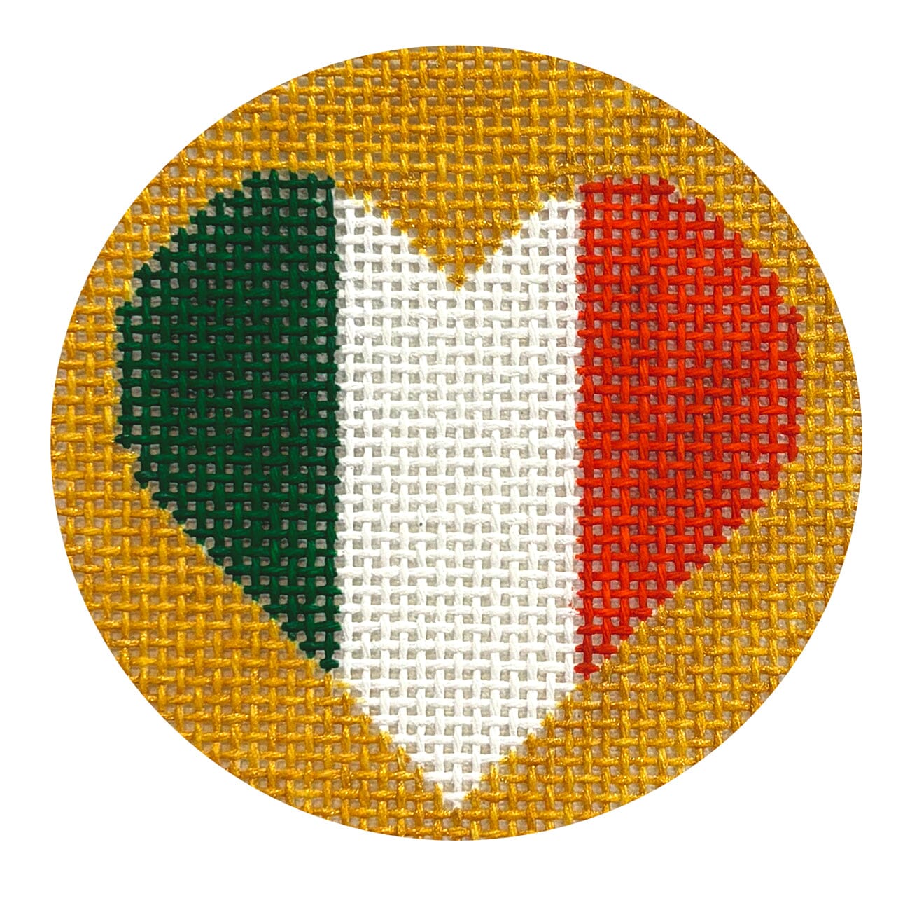 Heart Flag Ireland Painted Canvas MF Needlepoint - 1