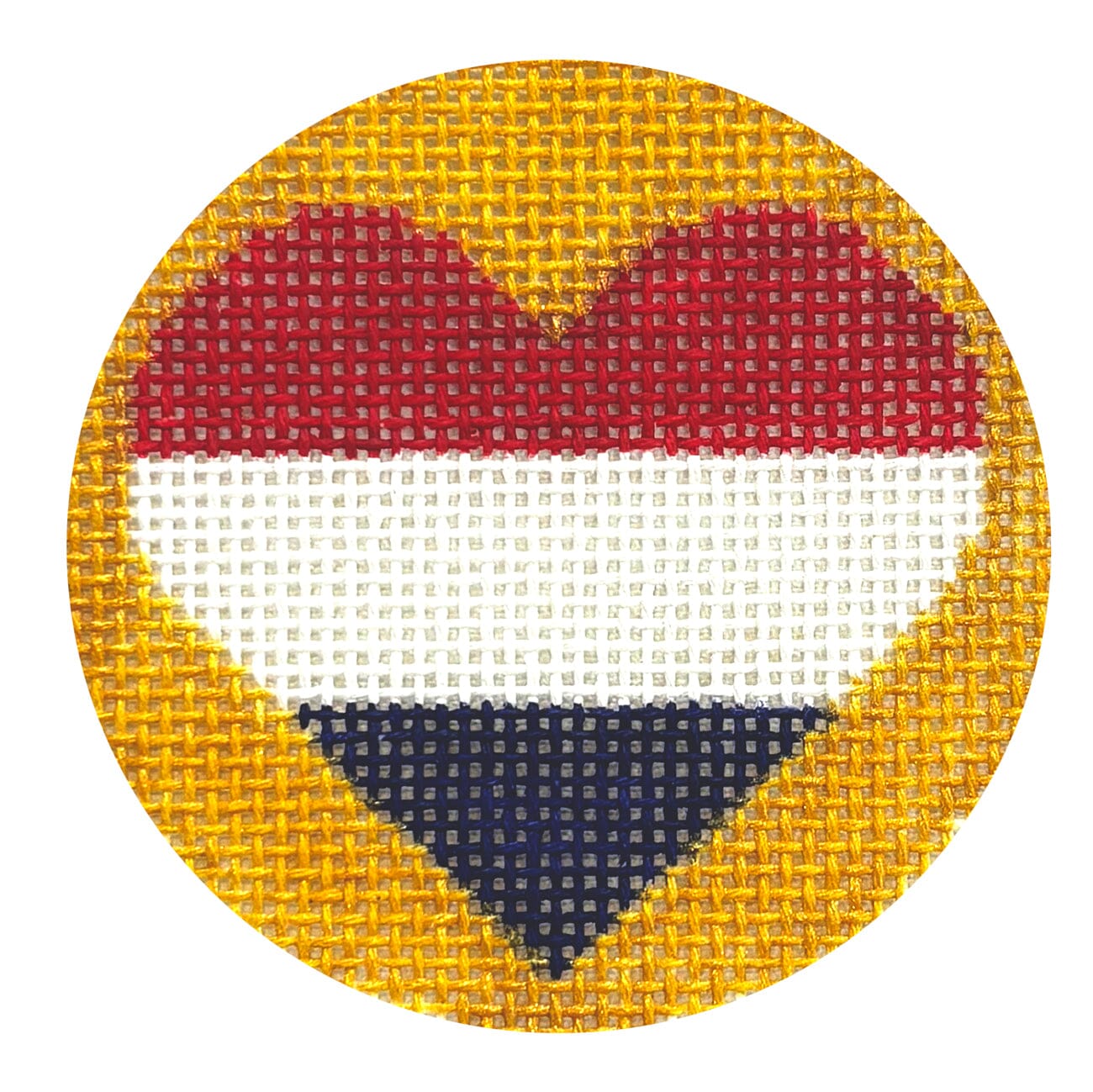 Heart Flag Netherlands Painted Canvas MF Needlepoint - 1