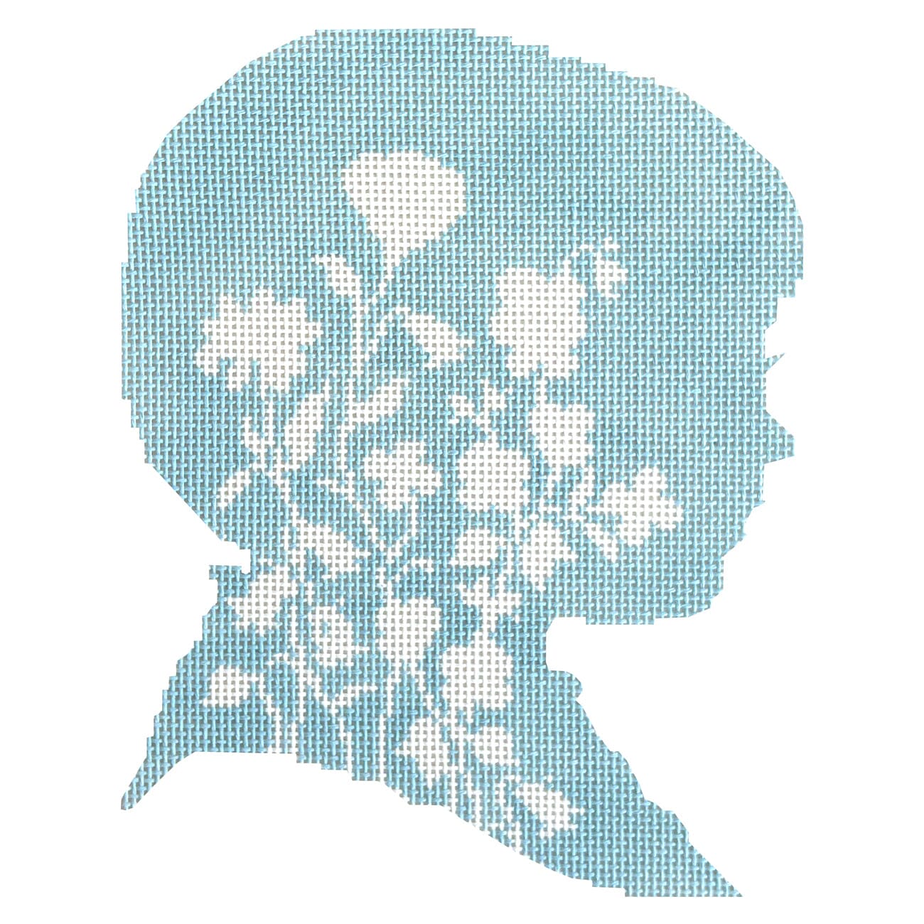 Henry Blue Floral Silhouette Painted Canvas Maura Nolan Designs