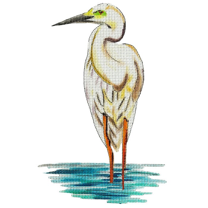 Heron Illustration Painted Canvas Colors of Praise - 1