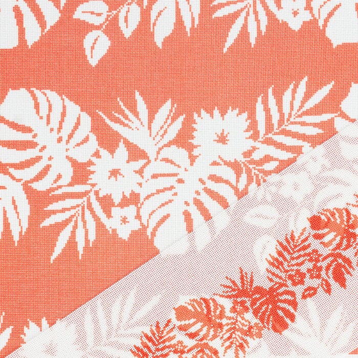 Hibiscus Band White/Orange Printed Canvas Two Sisters Needlepoint