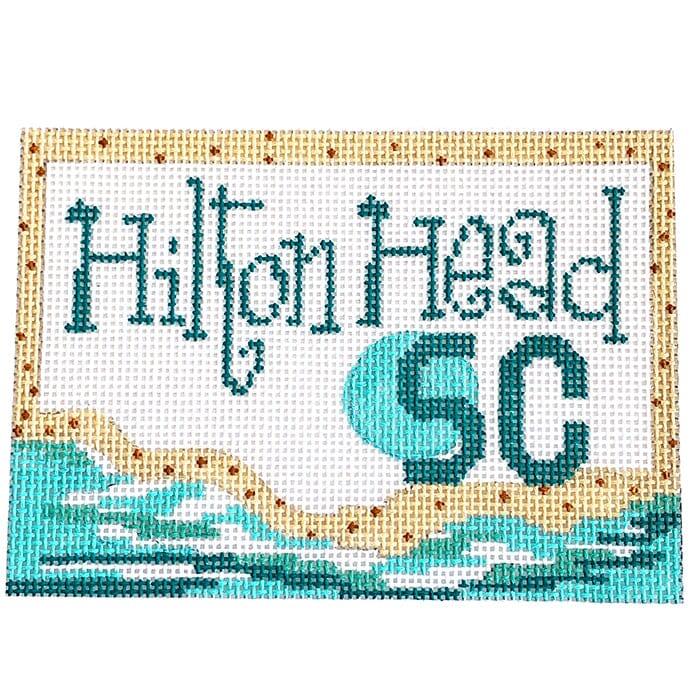 Hilton Head Card Painted Canvas Vallerie Needlepoint Gallery - 1