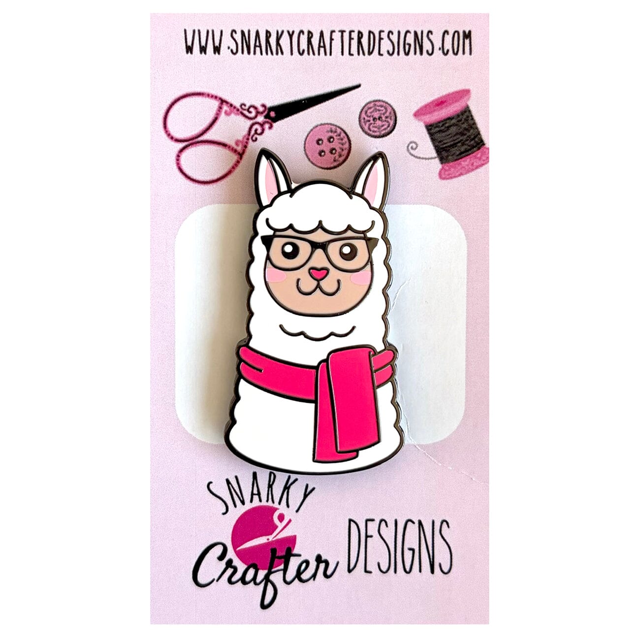 Hipster Alpaca Needleminder Accessories Snarky Crafter Designs - 1