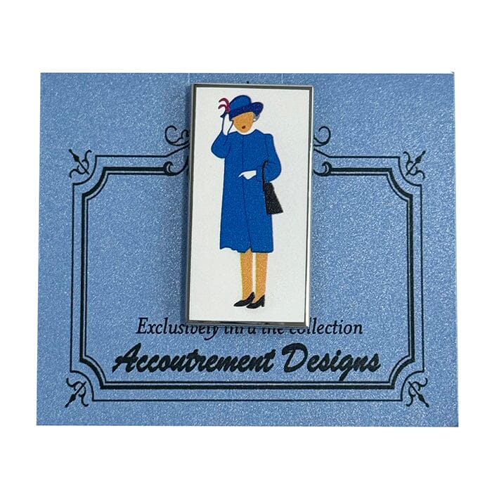 HM Elizabeth Waves Blue Needleminder Painted Canvas Froopy Designs - 1