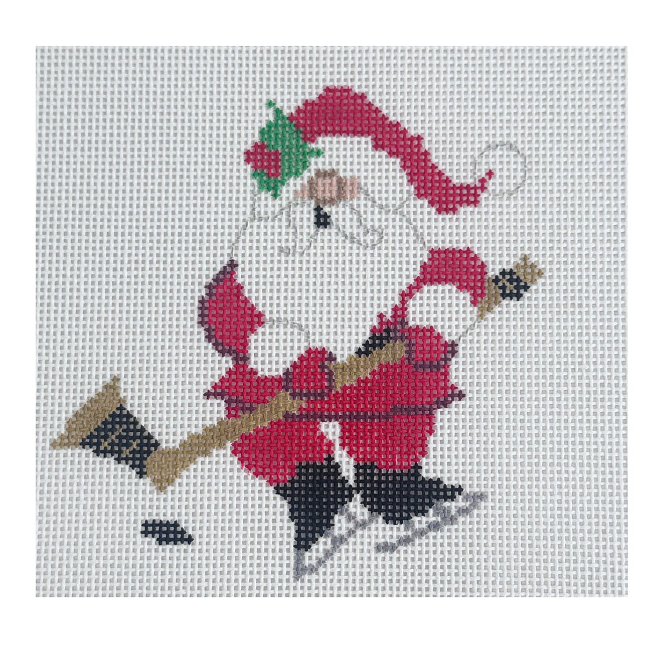 Hockey Santa Hobby Santas Painted Canvas Atlantic Blue Canvas - 1