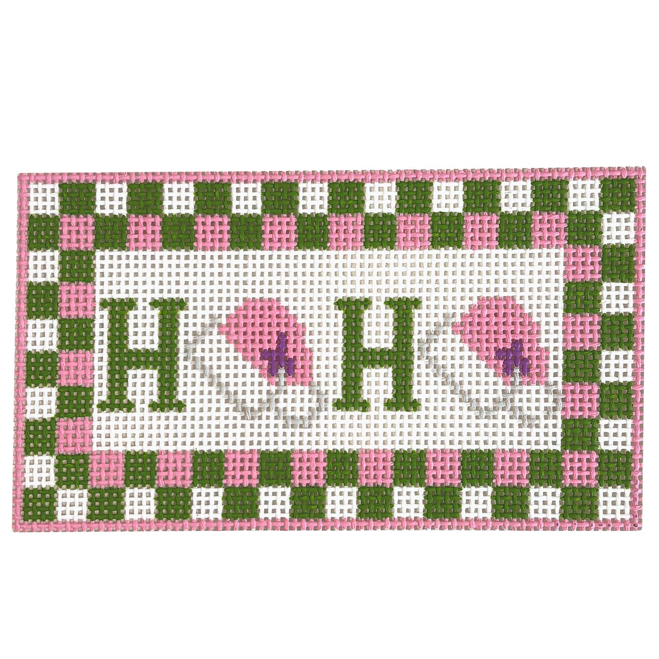 HOHO Pink Santa Hat Painted Canvas Atlantic Blue Canvas - 1