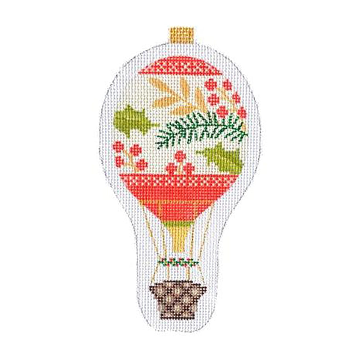 Holiday Balloon Red Berries Painted Canvas Kirk & Bradley - 1