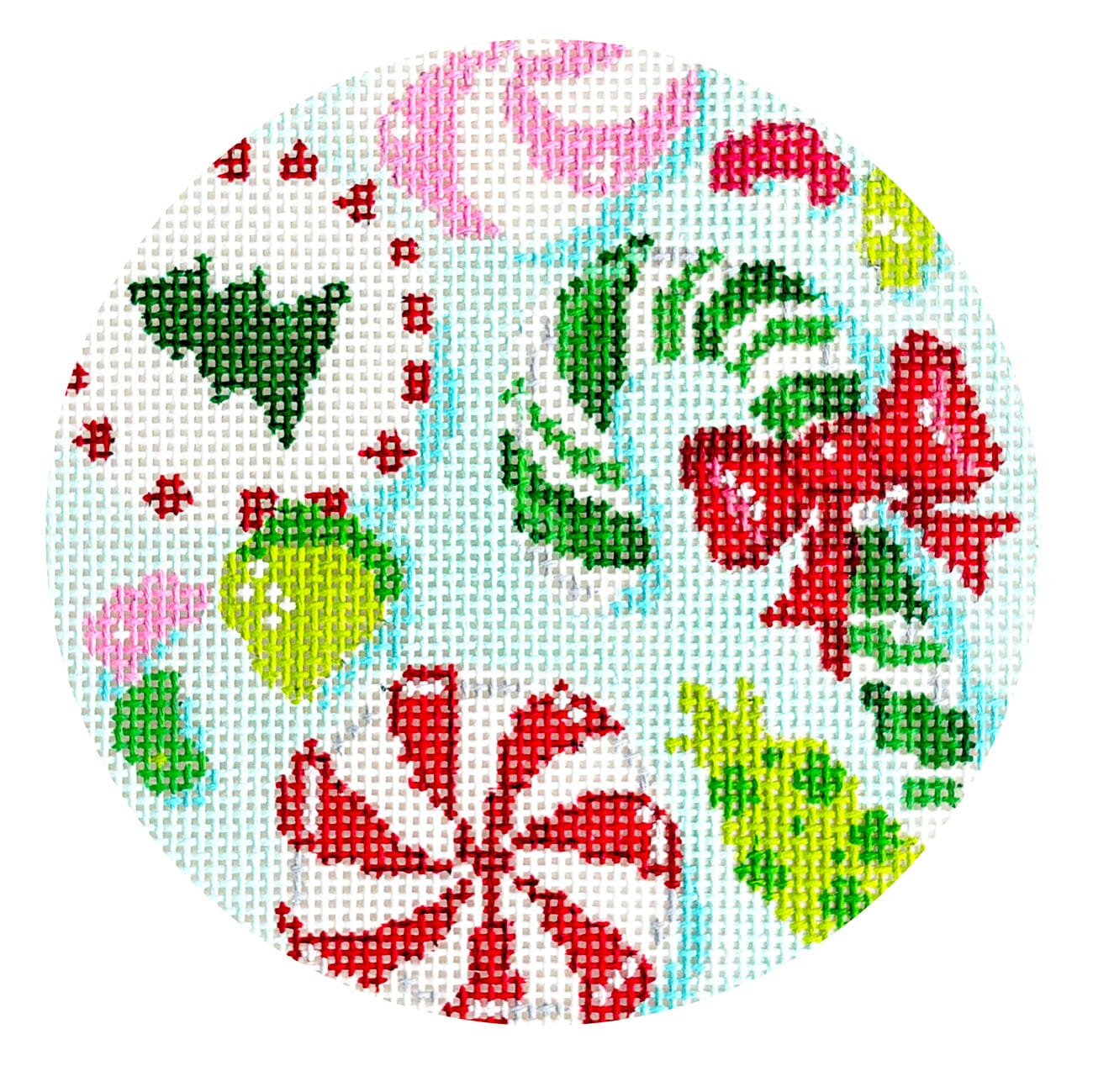 Holiday Candies Round Painted Canvas Blueberry Point Canvas - 1